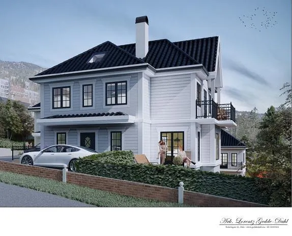 Prosjektbilde, nybygg Øvre Smestad vei